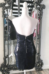 Black Homecoming Dress Sweetheart Sequin Tight Short Prom Dress